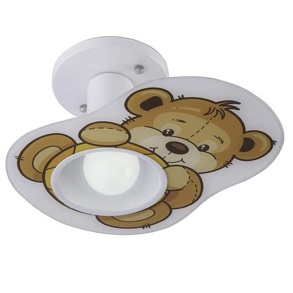 Lustre Plafon Urso 01 Lâmpada E27 Luminária Quarto Infantil B