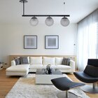 Lustre Preto Vidro Fosco Infinitylux 3 Lâmpadas