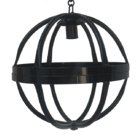 Lustre Redondo Artesanal De Uma Lâmpada Em Ferro Para Casa