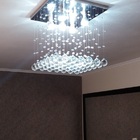 Lustre Reto De Cristais P/ Sala, Quarto Com 40cm De Altura E