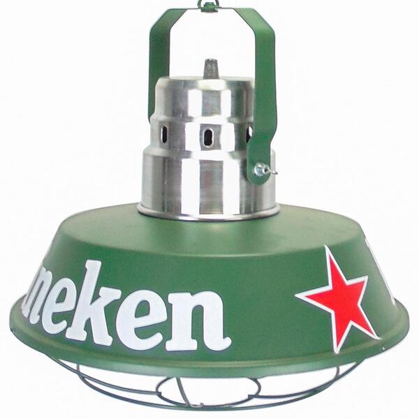 Lustre Retro Pendente Vintage Bar Heineken Verde