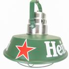Lustre Retro Pendente Vintage Bar Heineken Verde