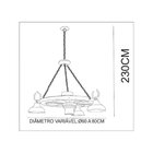 Lustre Roda De Carroça Estância 3l Madelustre Metal Oxidado