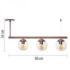 Lustre Rosê Vidro Âmbar Infinitylux Rosê