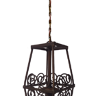 Lustre Rustico Iluminação Residencial Interna Marrom Artesanal