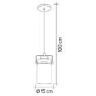 Lustre Rústico Moderno Direcionável Haz 1 Lâmpada E27 Bivolt