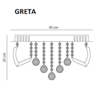 Lustre Sala Cristal Plafon De Sobrepor Led Gretta 24w Bivolt