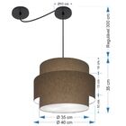 Lustre Sala De Jantar Com Desvio Vivare Md-4397 Cúpula Em Tec