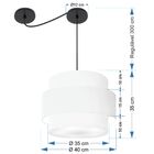 Lustre Sala De Jantar Com Desvio Vivare Md-4397 Cúpula Em Tec