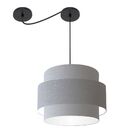 Lustre Sala De Jantar Com Desvio Vivare Md-4397 Cúpula Em Tec