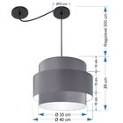 Lustre Sala De Jantar Com Desvio Vivare Md-4397 Cúpula Em Tec