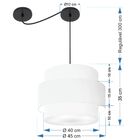 Lustre Sala De Jantar Com Desvio Vivare Md-4398 Cúpula Em Tec