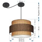 Lustre Sala De Jantar Com Desvio Vivare Md-4399 Cúpula Em Tec