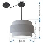 Lustre Sala De Jantar Com Desvio Vivare Md-4399 Cúpula Em Tec