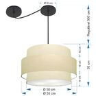 Lustre Sala De Jantar Com Desvio Vivare Md-4400 Cúpula Em Tec