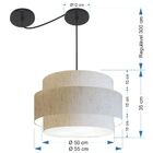 Lustre Sala De Jantar Com Desvio Vivare Md-4400 Cúpula Em Tec