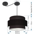 Lustre Sala De Jantar Com Desvio Vivare Md-4401 Cúpula Em Tec