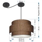 Lustre Sala De Jantar Com Desvio Vivare Md-4401 Cúpula Em Tec