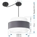 Lustre Sala De Jantar Com Desvio Vivare Md-4401 Cúpula Em Tec