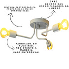 Lustre Sputnik Aranha 3 Braços Luminária Industrial
