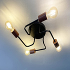 Lustre Sputnik Aranha 4 Braços Luminária Industrial