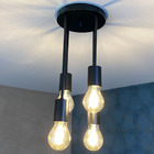 Lustre Sputnik Aranha 4 Braços Luminária Industrial