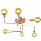 Lustre Sputnik Aranha 6 Braços Cobre Quarto Sala Cozinha