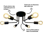 Lustre Sputnik Aranha 6 Braços Luminária Industrial