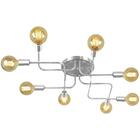 Lustre Sputnik Aranha 8 Braços Escovado Quarto Sala Cozinha