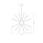 Lustre Sputnik Átomo Mini