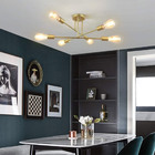 Lustre Sputnik Candelabro Luminaria 6 Lampadas E27 Sala Recep