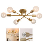 Lustre Sputnik Candelabro Luminaria 6 Lampadas E27 Sala Recep