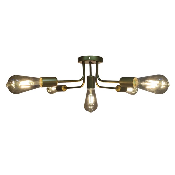 Lustre Sputnik Com 5 Lampadas Candelabro Luminaria Sala Recep