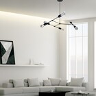 Lustre Sputnik Faces Preto