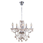 Lustre Startec France Maria Tereza Champagne 5 Braços E14 Biv