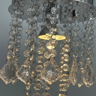 Lustre Teto Cristal Acrílico Design Elegante Base Inox