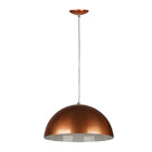 Lustre Teto Luminária Pendente Meia Esfera 450mm - Cobre - So