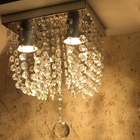 Lustre Teto Sofisticado Cristal Acrílico Base Inox 30cm Bivolt