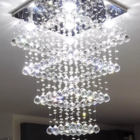 Lustre Torre De Cristal Para Vão De Escada Com Lâmpadas Bf 11