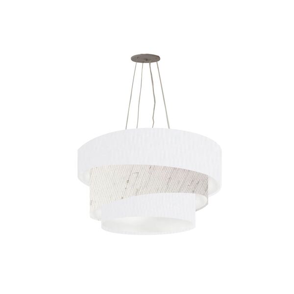 Lustre Triplo Pendente Cúpula Diagonal Ø60/50/40 Cores Divers