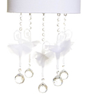 Lustre Tubular Branco Com Bailarinas Quarto Bebê Infantil