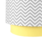 Lustre Tubular Duplo Chevron Cinza Quarto Bebê Infantil