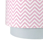 Lustre Tubular Duplo Chevron Rosa Quarto Bebê Infantil