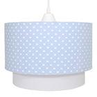 Lustre Tubular Duplo Coroa Azul Quarto Bebê Infantil