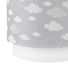 Lustre Tubular Duplo Nuvem Chevron Cinza Quarto Bebê Infantil