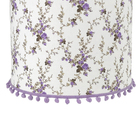 Lustre Tubular Pompom Lilás Provençal Quarto Bebê Infantil