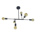 Lustre Vela Retangular Bivolt Roy Jd Molina Preto