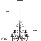 Lustre Verniz Luminária Ferro De Teto Preto Rústico Decoração