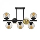 Lustre Vidro Âmbar Infinity Lux Preto