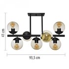 Lustre Vidro Âmbar Infinity Lux Preto